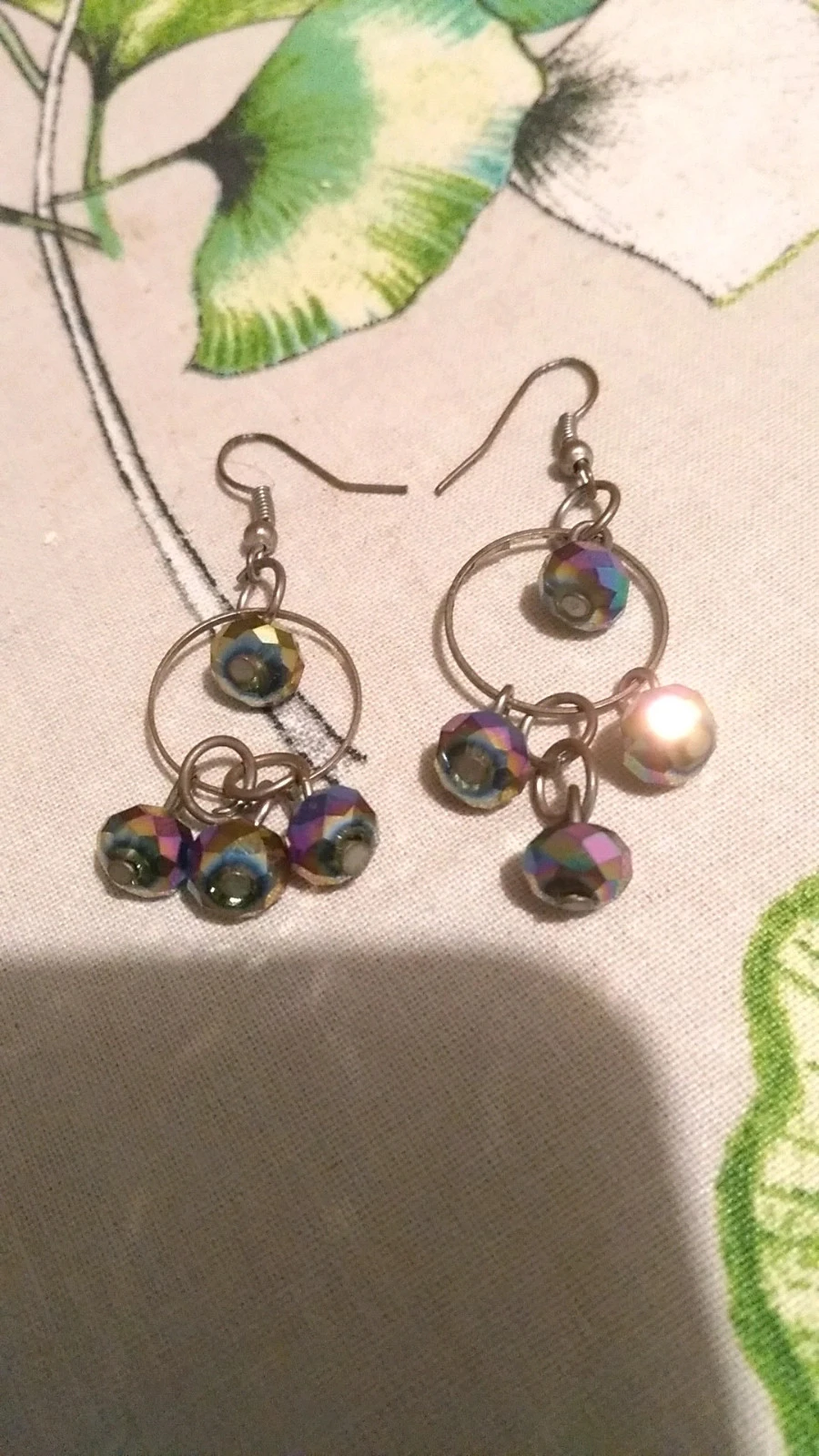 Boucles d'oreille acier inoxydable holographique